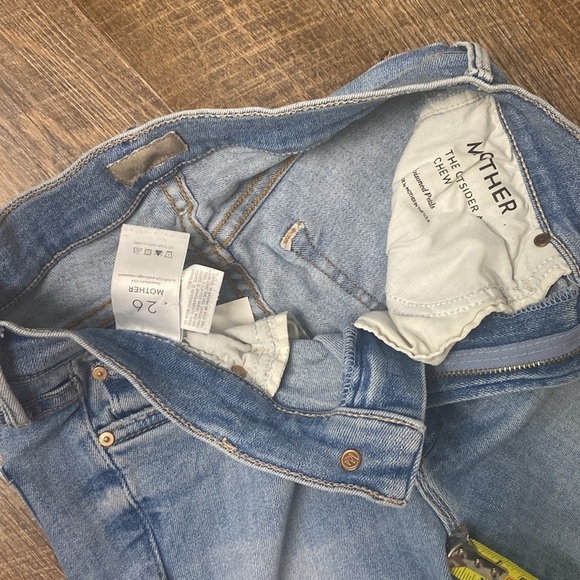 MOTHER THE OUTSIDER ANKLE CHEW IN POISONED PETALS HIGH WAISTED FLARE LEG LT WASH - Picture 10 of 12